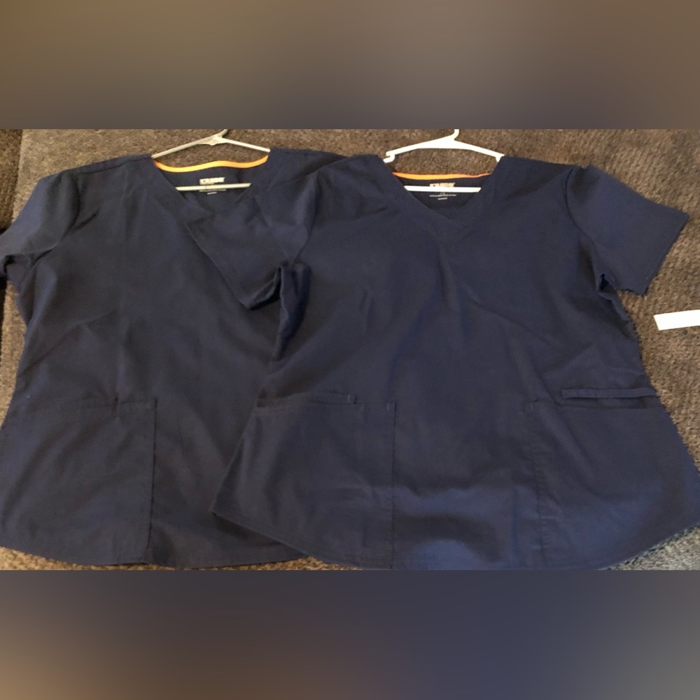 Navy blue scrub tops